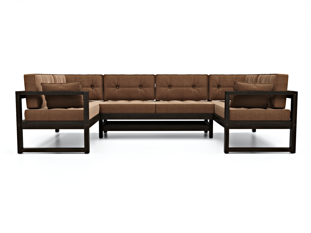 Диван Астер П-образный Textile Венге Brown