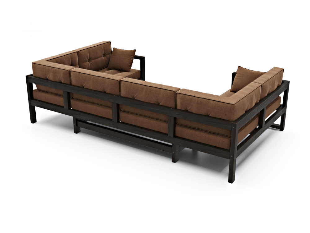 Диван Астер П-образный Textile Венге Brown