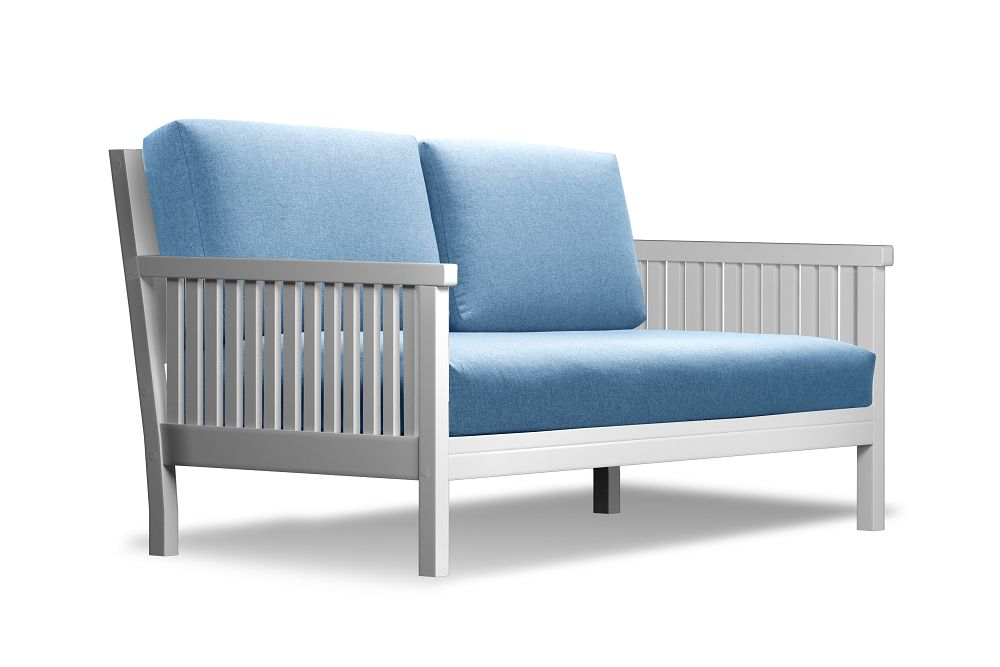 Диван Норман Textile Белый Blue