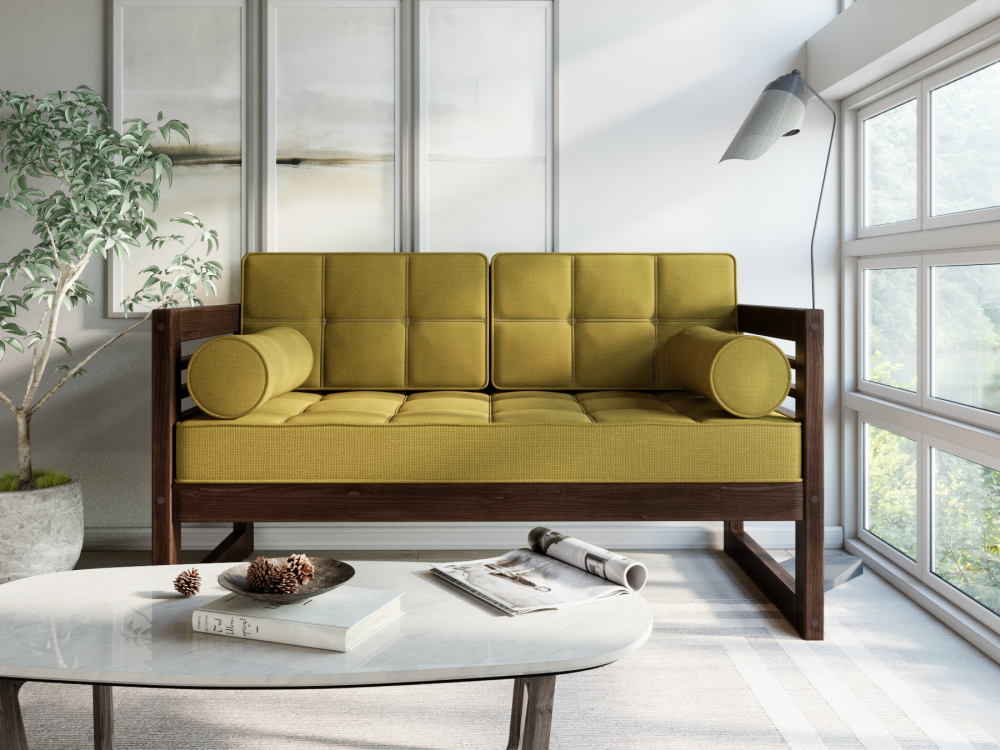 Диван Домино Б Velvet Венге Yellow