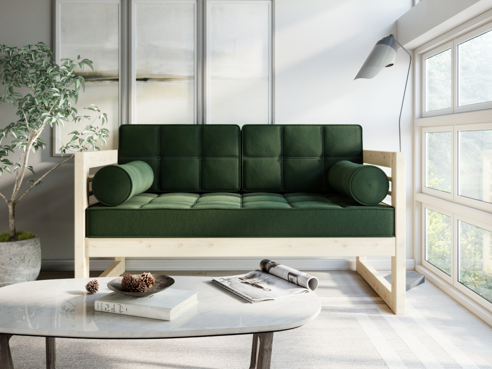 Диван Сега Б Velvet Сосна Green