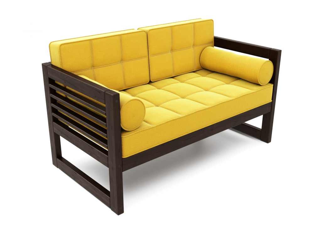 Диван Сега Б Textile Орех Mustard