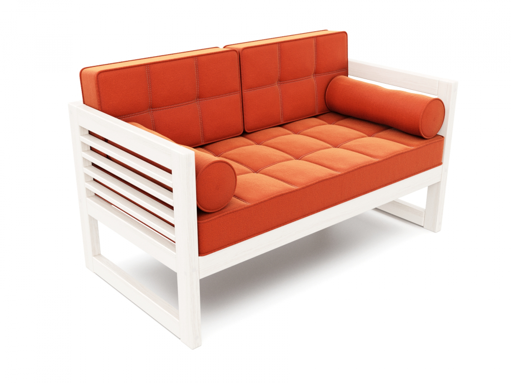 Диван Сега М Velvet Беленый Дуб Orange