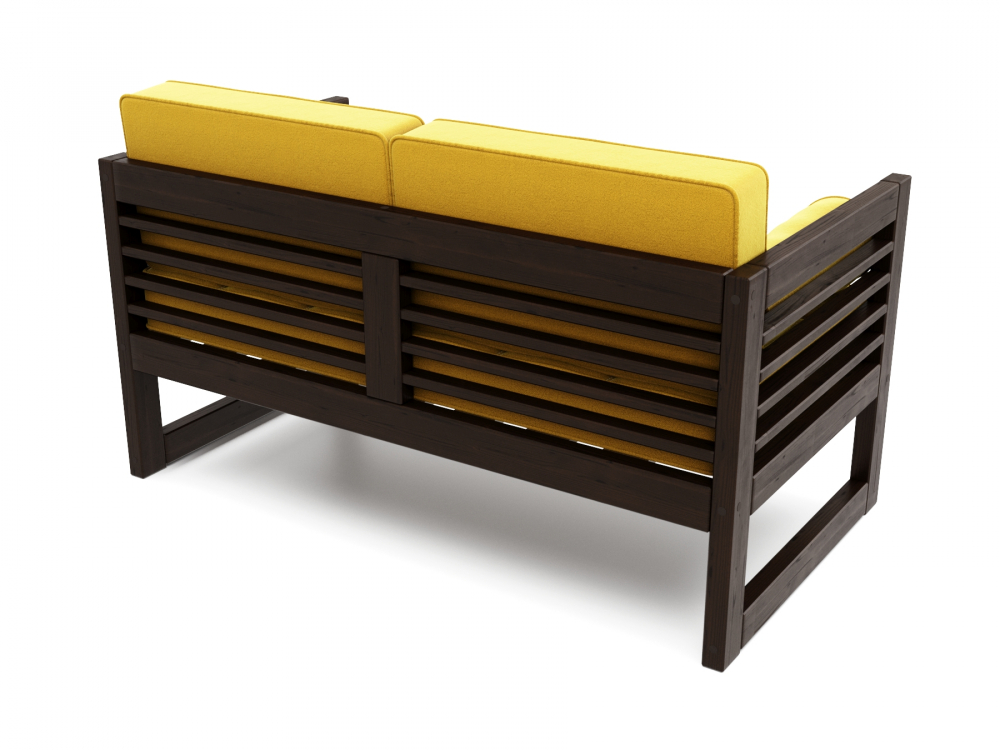 Диван Сега М Textile Орех Mustard