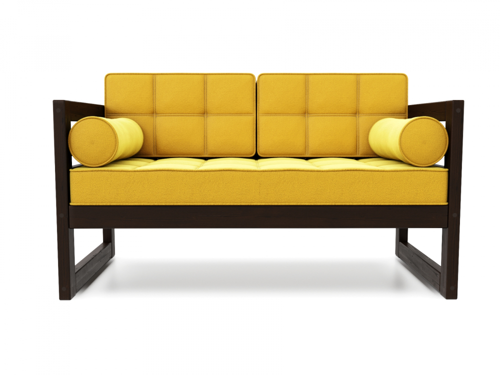 Диван Сега М Textile Орех Mustard