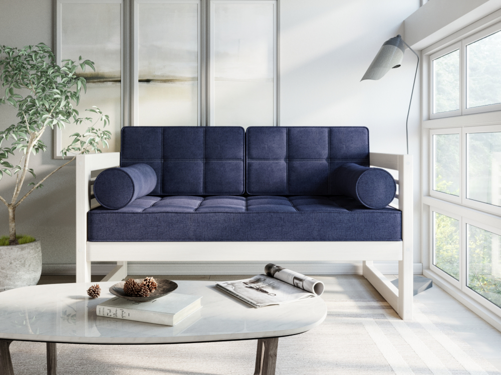 Диван Сега М Textile Беленый Дуб Royal Blue