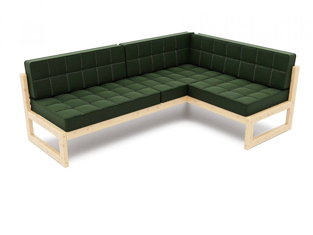 Диван Сега Угловой Velvet Сосна Green