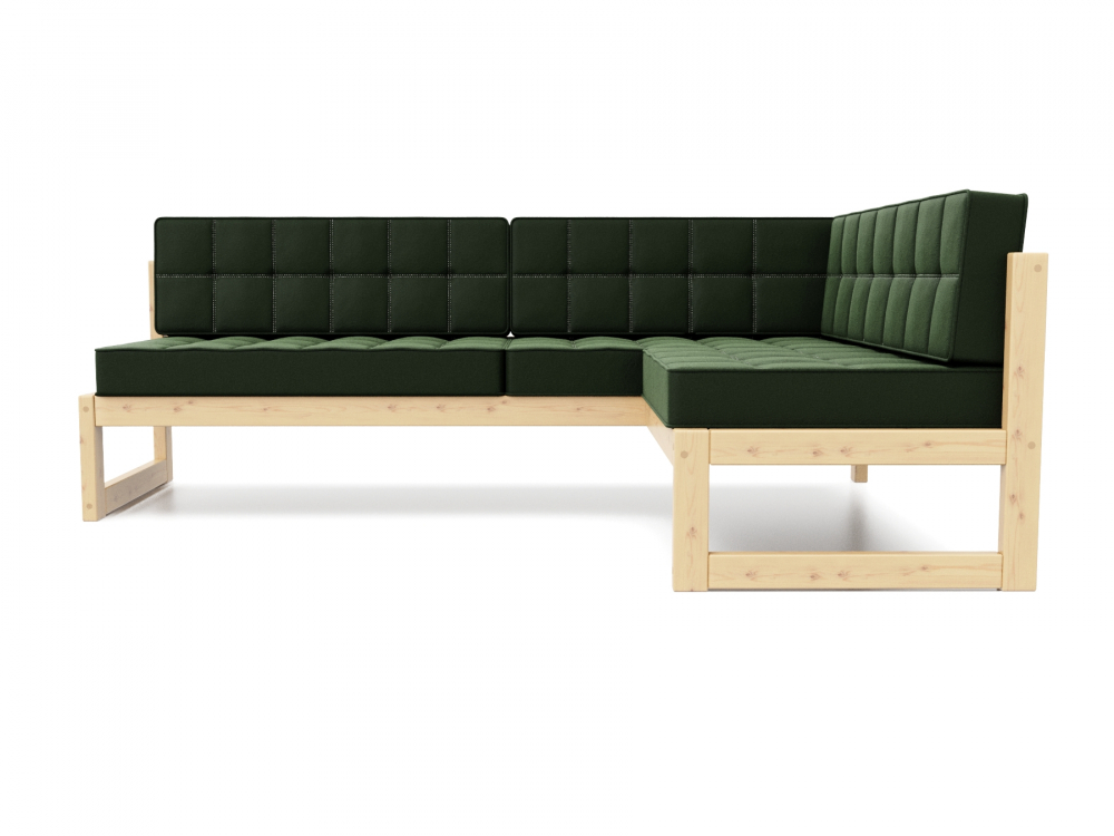 Диван Сега Угловой Velvet Сосна Green