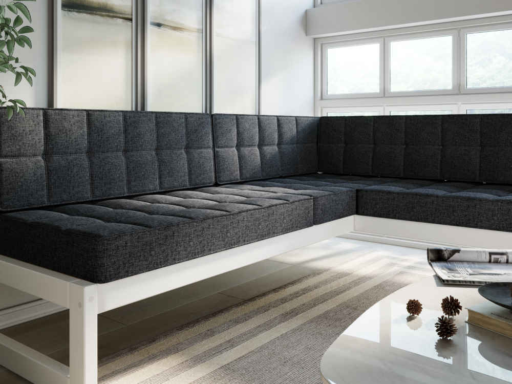 Диван Сега Угловой Velvet Орех Grey